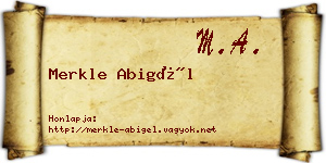 Merkle Abigél névjegykártya